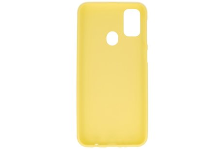 BAOHU Hoesje Geschikt voor de Samsung Galaxy M31 - Backcover Color Telefoonhoesje - Geel