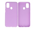 BAOHU Hoesje Geschikt voor de Samsung Galaxy M31 - Backcover Color Telefoonhoesje - Paars