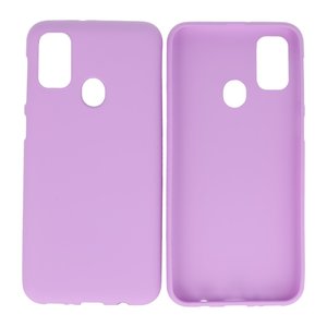 BAOHU Hoesje Geschikt voor de Samsung Galaxy M31 - Backcover Color Telefoonhoesje - Paars