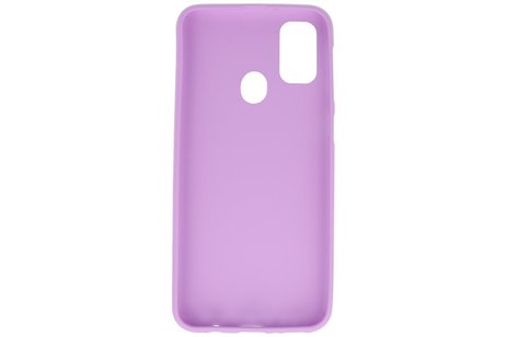 BAOHU Hoesje Geschikt voor de Samsung Galaxy M31 - Backcover Color Telefoonhoesje - Paars