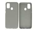 BAOHU Hoesje Geschikt voor de Samsung Galaxy M31 - Backcover Color Telefoonhoesje - Grijs