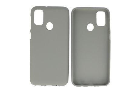 BackCover Hoesje Color Telefoonhoesje voor Samsung Galaxy M31 Grijs