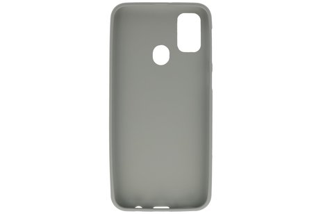 BAOHU Hoesje Geschikt voor de Samsung Galaxy M31 - Backcover Color Telefoonhoesje - Grijs