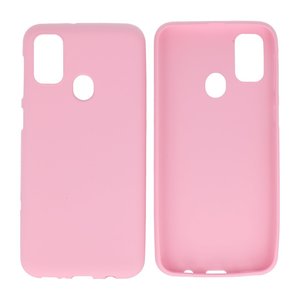 BAOHU Hoesje Geschikt voor de Samsung Galaxy M31 - Backcover Color Telefoonhoesje - Roze