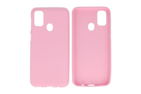 BAOHU Hoesje Geschikt voor de Samsung Galaxy M31 - Backcover Color Telefoonhoesje - Roze