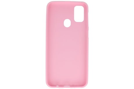 BAOHU Hoesje Geschikt voor de Samsung Galaxy M31 - Backcover Color Telefoonhoesje - Roze