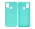 BAOHU Hoesje Geschikt voor de Samsung Galaxy M31 - Backcover Color Telefoonhoesje - Turquoise