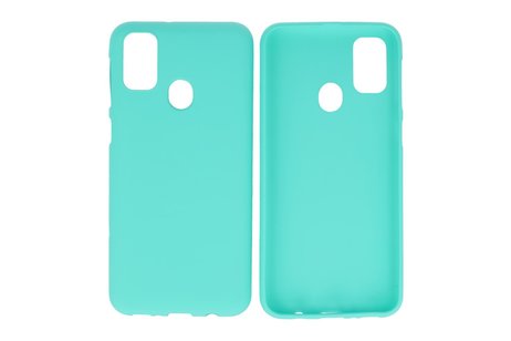 BAOHU Hoesje Geschikt voor de Samsung Galaxy M31 - Backcover Color Telefoonhoesje - Turquoise