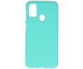 BAOHU Hoesje Geschikt voor de Samsung Galaxy M31 - Backcover Color Telefoonhoesje - Turquoise