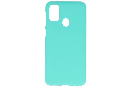 BAOHU Hoesje Geschikt voor de Samsung Galaxy M31 - Backcover Color Telefoonhoesje - Turquoise