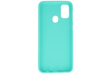 BAOHU Hoesje Geschikt voor de Samsung Galaxy M31 - Backcover Color Telefoonhoesje - Turquoise