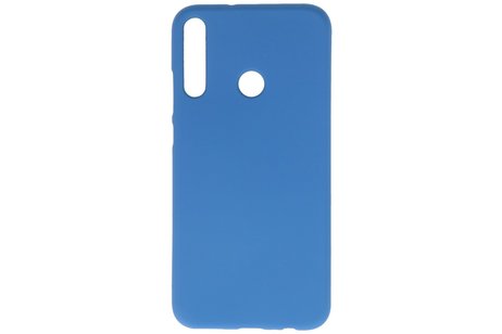 BAOHU Hoesje Geschikt voor de Huawei P40 Lite E - Backcover Color Telefoonhoesje - Navy