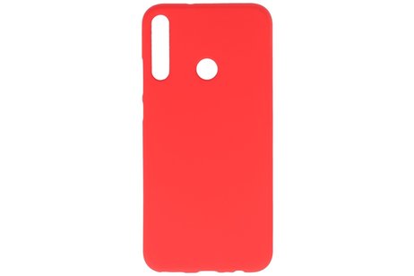 BAOHU Hoesje Geschikt voor de Huawei P40 Lite E - Backcover Color Telefoonhoesje - Rood