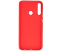 BAOHU Hoesje Geschikt voor de Huawei P40 Lite E - Backcover Color Telefoonhoesje - Rood