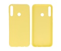 BAOHU Hoesje Geschikt voor de Huawei P40 Lite E - Backcover Color Telefoonhoesje - Geel