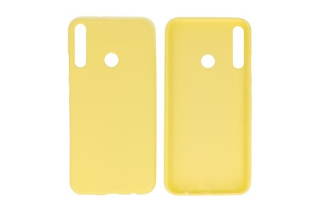 BAOHU Hoesje Geschikt voor de Huawei P40 Lite E - Backcover Color Telefoonhoesje - Geel