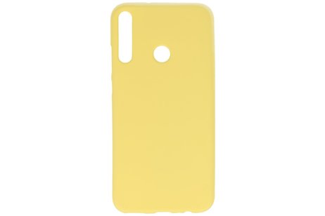 BAOHU Hoesje Geschikt voor de Huawei P40 Lite E - Backcover Color Telefoonhoesje - Geel