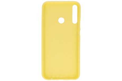 BAOHU Hoesje Geschikt voor de Huawei P40 Lite E - Backcover Color Telefoonhoesje - Geel
