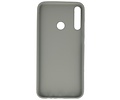 BAOHU Hoesje Geschikt voor de Huawei P40 Lite E - Backcover Color Telefoonhoesje - Grijs