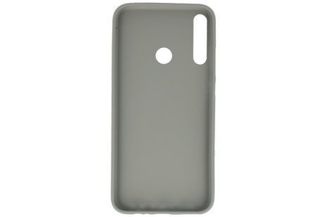 BAOHU Hoesje Geschikt voor de Huawei P40 Lite E - Backcover Color Telefoonhoesje - Grijs