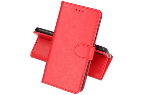 Hoesje Geschikt voor Samsung Galaxy A20s - Kaarthouder Book Case Telefoonhoesje - Rood