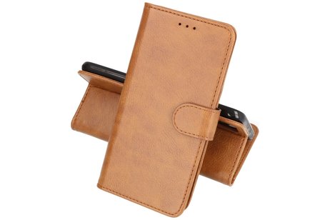 Samsung Galaxy A20s Hoesje Kaarthouder Book Case Telefoonhoesje Bruin