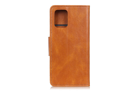 BAOHU Zakelijke Book Case Telefoonhoesje Geschikt voor de iPhone 12 Mini - Portemonnee Hoesje - Pasjeshouder Wallet Case - Bruin