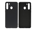 BAOHU Hoesje Geschikt voor de Samsung Galaxy A21 - Fashion Color Backcover Telefoonhoesje - Zwart