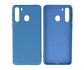 BAOHU Hoesje Geschikt voor de Samsung Galaxy A21 - Fashion Color Backcover Telefoonhoesje - Navy