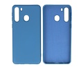 Hoesje Geschikt voor de Samsung Galaxy A21 - Fashion Color Backcover Telefoonhoesje - Navy