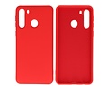 BAOHU Hoesje Geschikt voor de Samsung Galaxy A21 - Fashion Color Backcover Telefoonhoesje - Rood