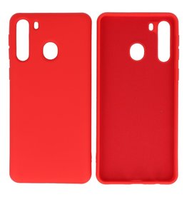 BAOHU Samsung Galaxy A21 Hoesje Fashion Backcover Telefoonhoesje Rood