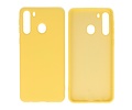 BAOHU Hoesje Geschikt voor de Samsung Galaxy A21 - Fashion Color Backcover Telefoonhoesje - Geel