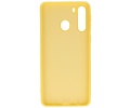 BAOHU Hoesje Geschikt voor de Samsung Galaxy A21 - Fashion Color Backcover Telefoonhoesje - Geel