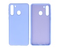 BAOHU Hoesje Geschikt voor de Samsung Galaxy A21 - Fashion Color Backcover Telefoonhoesje - Paars