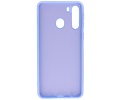 BAOHU Hoesje Geschikt voor de Samsung Galaxy A21 - Fashion Color Backcover Telefoonhoesje - Paars