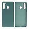 BAOHU Samsung Galaxy A21 Hoesje Fashion Backcover Telefoonhoesje Donker Groen