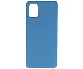 BAOHU Hoesje Geschikt voor de Samsung Galaxy A31 - Fashion Color Backcover Telefoonhoesje - Navy