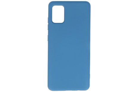 BAOHU Hoesje Geschikt voor de Samsung Galaxy A31 - Fashion Color Backcover Telefoonhoesje - Navy