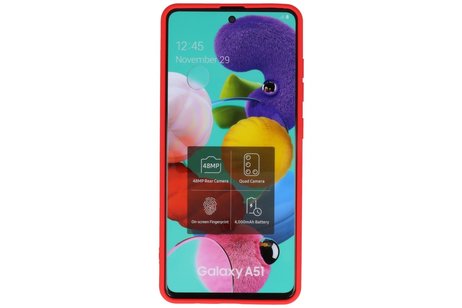 BAOHU Hoesje Geschikt voor de Samsung Galaxy A31 - Fashion Color Backcover Telefoonhoesje - Rood