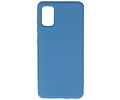 BAOHU Hoesje Geschikt voor de Samsung Galaxy A41 - Fashion Color Backcover Telefoonhoesje - Navy