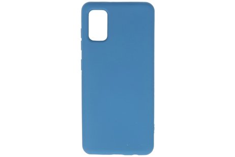 BAOHU Hoesje Geschikt voor de Samsung Galaxy A41 - Fashion Color Backcover Telefoonhoesje - Navy