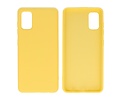 BAOHU Hoesje Geschikt voor de Samsung Galaxy A41 - Fashion Color Backcover Telefoonhoesje - Geel