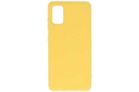 BAOHU Hoesje Geschikt voor de Samsung Galaxy A41 - Fashion Color Backcover Telefoonhoesje - Geel