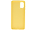 BAOHU Hoesje Geschikt voor de Samsung Galaxy A41 - Fashion Color Backcover Telefoonhoesje - Geel
