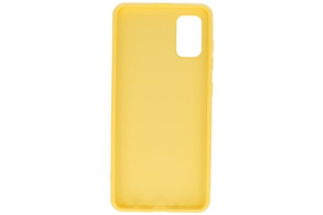 BAOHU Hoesje Geschikt voor de Samsung Galaxy A41 - Fashion Color Backcover Telefoonhoesje - Geel