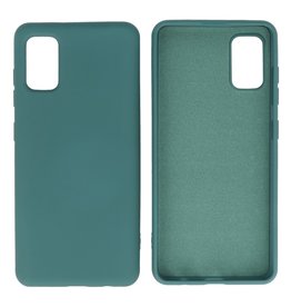 BAOHU Samsung Galaxy A41 Hoesje Fashion Backcover Telefoonhoesje Donker Groen