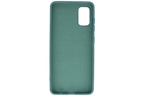 BAOHU Hoesje Geschikt voor de Samsung Galaxy A41 - Fashion Color Backcover Telefoonhoesje - Donker Groen