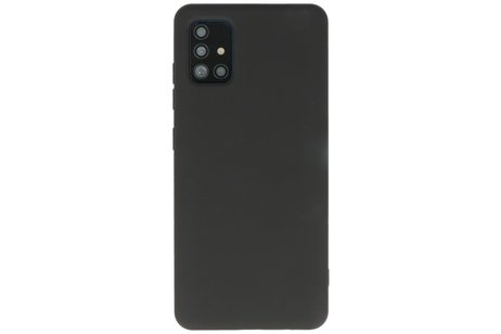 Hoesje Geschikt voor de Samsung Galaxy A51 - Fashion Color Backcover Telefoonhoesje - Zwart