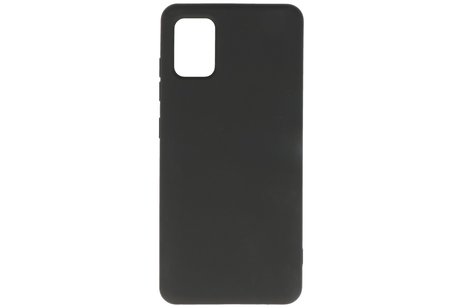 Hoesje Geschikt voor de Samsung Galaxy A51 - Fashion Color Backcover Telefoonhoesje - Zwart